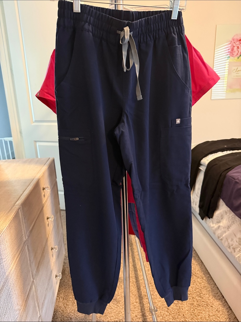 Figs Uman Relaxed Jogger Navy Drawstring Jogger Pants